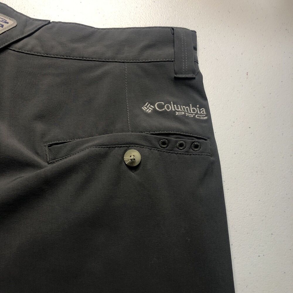 Columbia PFG Omni-shield Long Shorts 34x10 Gray Nylon - Picture 8 of 9